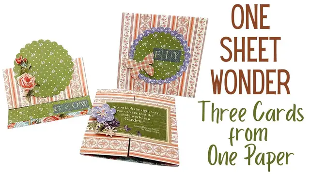 'Video thumbnail for One Sheet Wonder   Three Cards from One Paper'