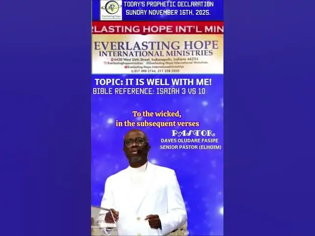 Video thumbnail for PROPHETIC DECLARATION