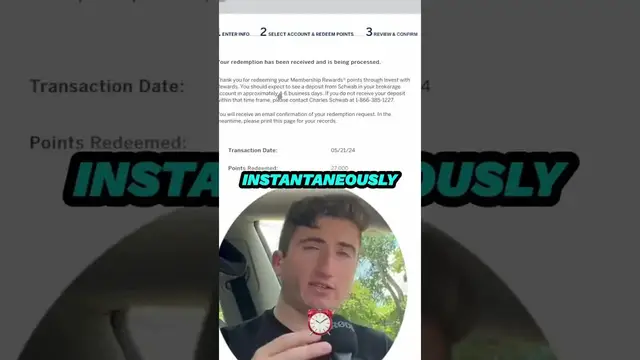 'Video thumbnail for Anthony Venture: cash out your amex points into brokerage fast'