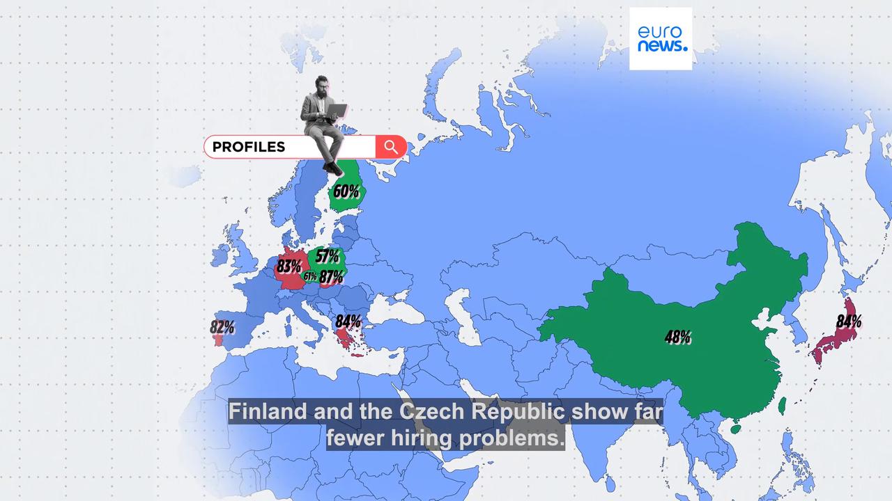 Video thumbnail for Talent shortage: These are the hardest roles to fill in Europe