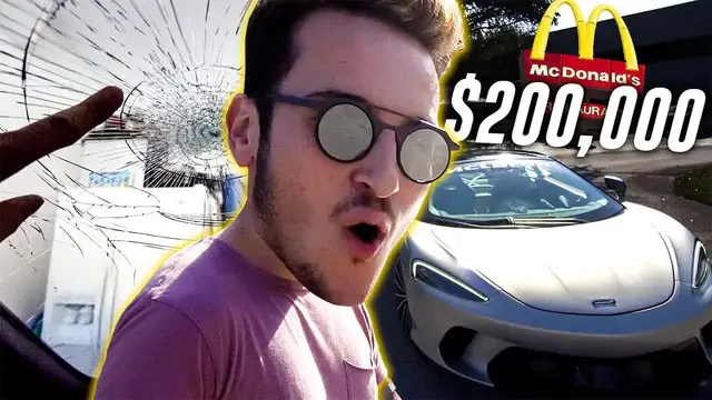 'Video thumbnail for frenchiefries: broke my windshield, bought a mclaren gt! (fast food run)'