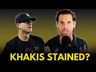'Video thumbnail for Jim Harbaugh Punished for Michigan Sign-Stealing Scandal | Damon Amendolara Reacts'
