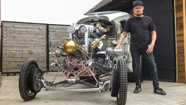Video thumbnail for Inventor Builds Steampunk Hot Rod From Scratch