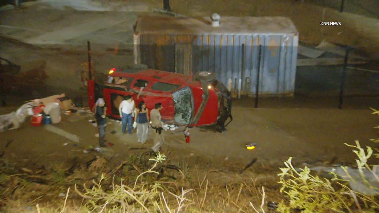 Video thumbnail for US, Los Angeles: Palms Fiery Three Vehicle Crash on 10 Freeway.