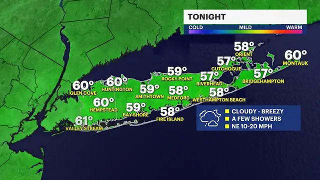 Video thumbnail for A few showers overnight; tracking a nearby nor'easter late-week