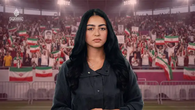 Video thumbnail for Iranian fans honour Minab victims at World Cup match