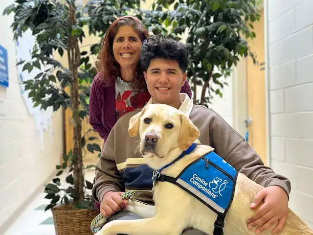 Video thumbnail for West Hempstead teen shares how service dog helps him navigate invisible disabilities