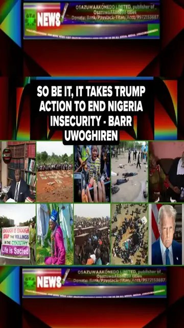 Video thumbnail for So Be It, It Takes Trump Action To End Nigeria Insecurity - Barr Uwoghiren