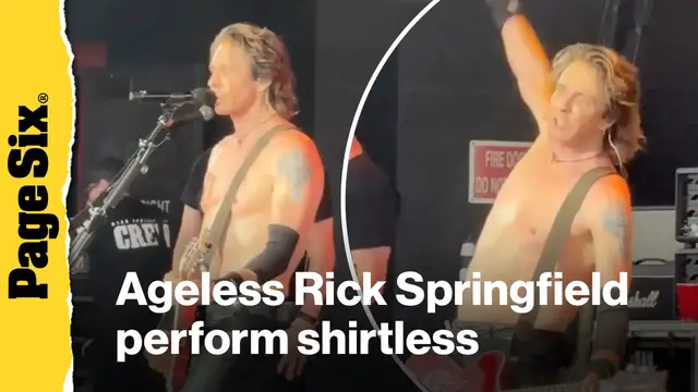 Video thumbnail for Ageless Rick Springfield, 76, performs shirtless