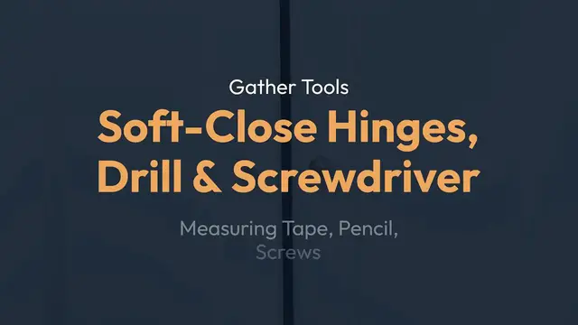 Video thumbnail for Installing Soft-Close Cabinet Hinges