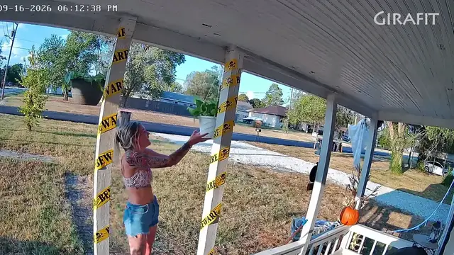Video thumbnail for Woman Bumps Head on Hanging Plant Three Times