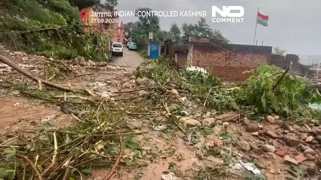 'Video thumbnail for Flash floods and landslide kill dozens in Indian-controlled Kashmir'