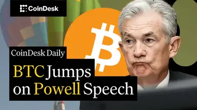 'Video thumbnail for Fed Chair Powell's Dovish Speech Sent Crypto Markets Flying'