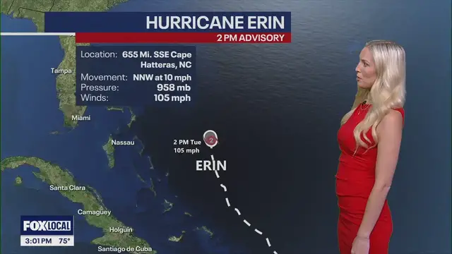'Video thumbnail for Latest on Hurricane Erin'