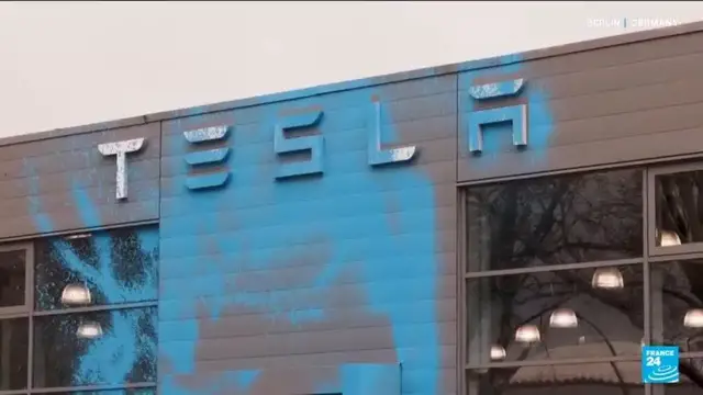 Video thumbnail for Tesla protests escalate worldwide in response to Elon Musk’s leadership