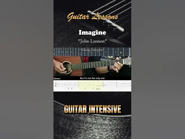 'Video thumbnail for Imagine - John Lennon | EASY Guitar Lessons TAB - Guitar Tutorial  #guitarhowto'