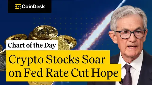 'Video thumbnail for Crypto Equities Explode Following Fed Chair Powell Speech'