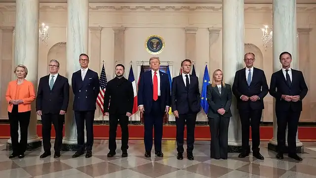 'Video thumbnail for Trump and Zelenskyy express hope for trilateral talks with Putin to end war in Ukraine'