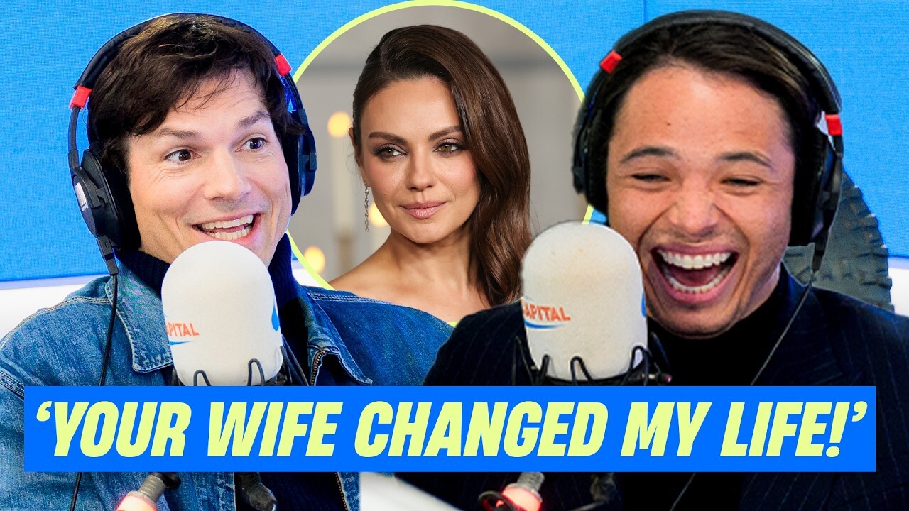 Video thumbnail for Ashton Kutcher confronts Mila Kunis’ biggest fan, Chris Stark | Capital