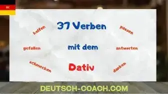 'Video thumbnail for 37 Verben mit Dativ'