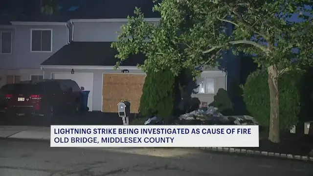 Video thumbnail for Lightning strikes home in Old Bridge during heavy storms