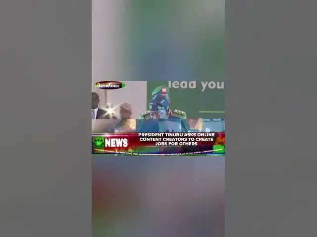 Video thumbnail for President Tinubu Asks Online Content Creators To Create Jobs For Others