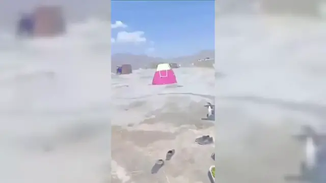 Video thumbnail for Iran: Iranians Film Missile Launches While Gathering Outdoors.