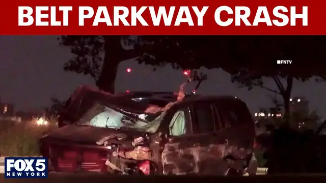 Video thumbnail for Belt Parkway crash: 3 teens killed, 4 injured in Brooklyn