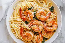 Video thumbnail for Garlic Shrimp Pasta