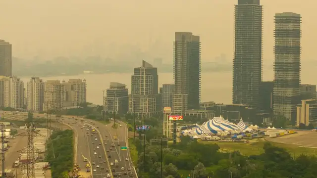 Video thumbnail for Canada's air ranks as worst in the world due to wildfire smoke