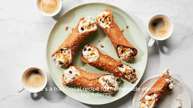 Video thumbnail for Cannoli recipe
