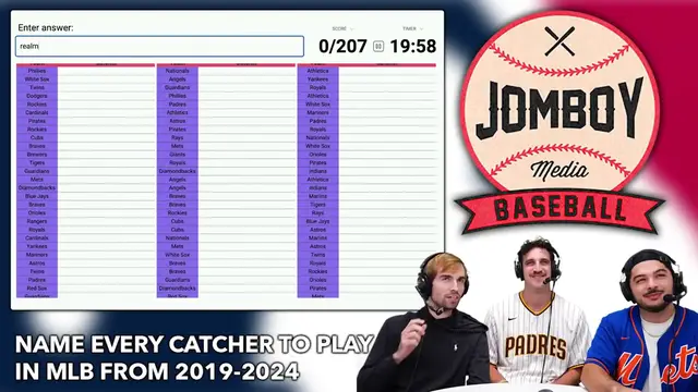 Video thumbnail for Can we name every MLB catcher since 2019?