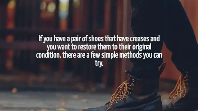 Video thumbnail for How To Get Creases Out Of Shoes