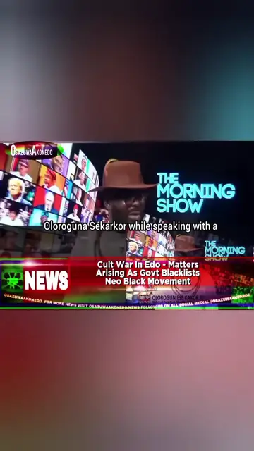 'Video thumbnail for Cult War In Edo - Matters Arising As Govt Blacklists Neo Black Movement '