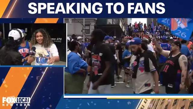 Video thumbnail for Millions flood streets for Knicks parade