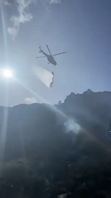 Video thumbnail for Waldbrand nahe Soria-Stausee