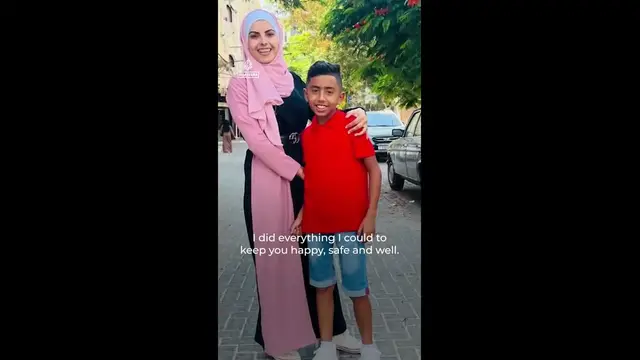 'Video thumbnail for Killed Gaza journalist Mariam Abu Daqqa's letter to her son'