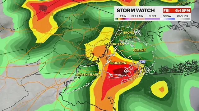 Video thumbnail for STORM WATCH: Severe thunderstorm watch posted ahead of tonight's weather in Brooklyn