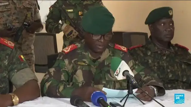 Video thumbnail for Guinea-Bissau military officers declare taking 'total control' of country