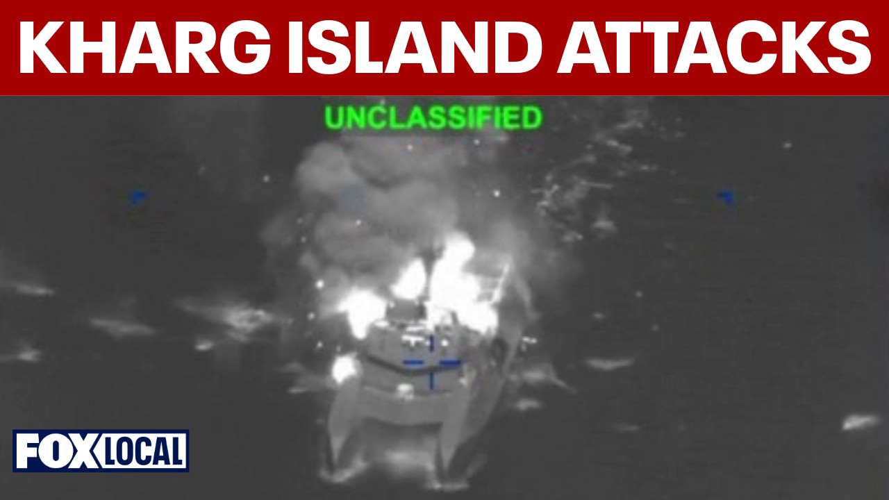 Video thumbnail for US strike Iran's Kharg Island