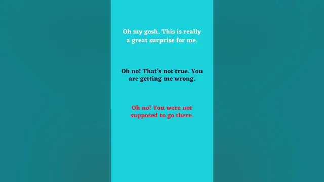 Video thumbnail for Different Ways of Expressing Surprise Part 12