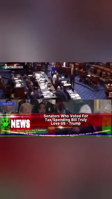 Video thumbnail for Senators Who Voted For Tax, Spending Bill Truly Love US - Trump