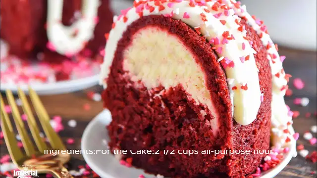 Video thumbnail for Red Velvet Pound Cake With Cream Cheese Filling
