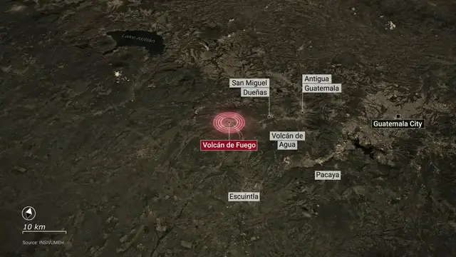 Video thumbnail for Guatemala: MOTION GRAPHICS - Guatemala volcano erupts, prompts evacuation of hundreds.