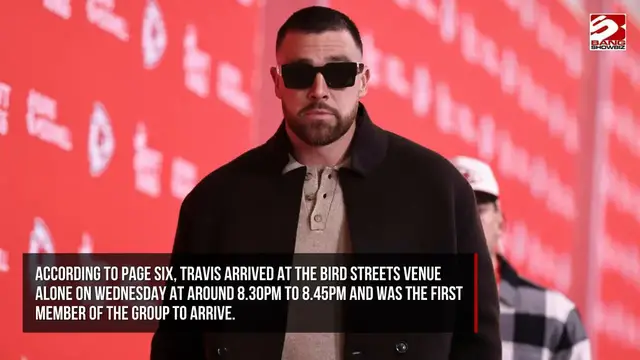 Video thumbnail for Travis Kelce ‘stag night’ rumours erupt as NFL star is seen on boys’ night at celeb nightclub
