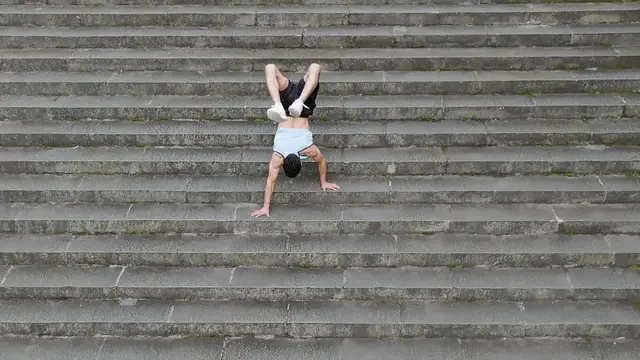 Video thumbnail for Fastest time to descend 100 steps walking on hands - 44.71 by Hari Chandra Giri