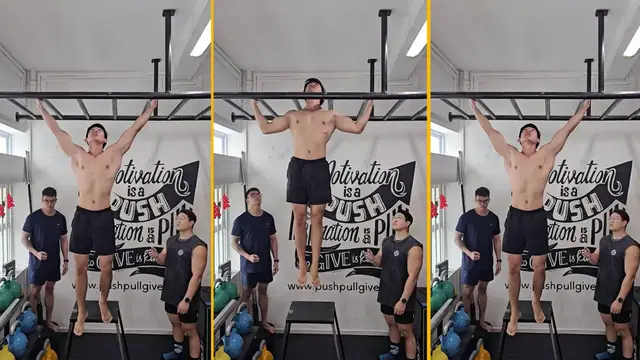 'Video thumbnail for Most neutral grip pull ups in one minute (male) - 56 by Jordan See'