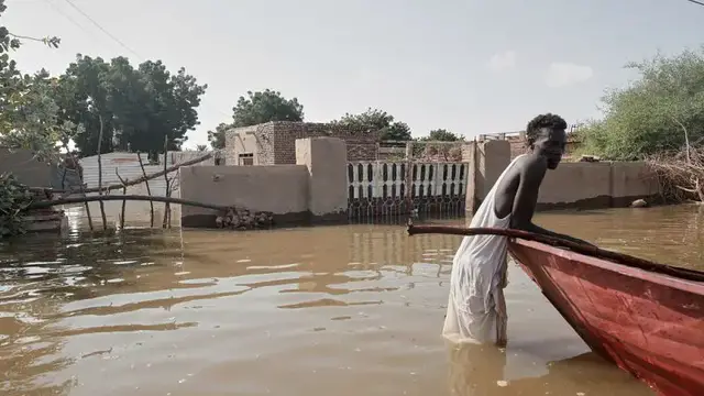 'Video thumbnail for Sudan's River Nile state flooded as Blue and White Nile waters rise'