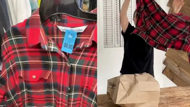 'Video thumbnail for Why shoppers are buying out thrift store flannels right now'