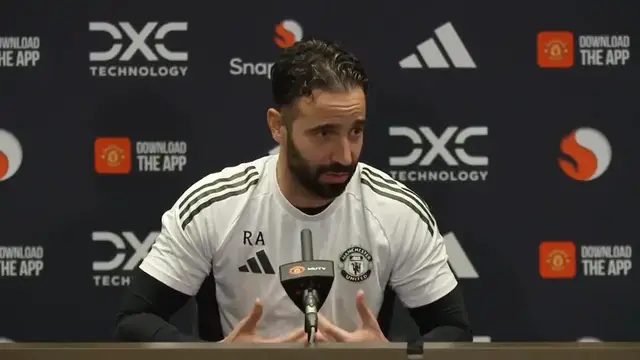 'Video thumbnail for Amorim rejects Dyche criticism of his Man Utd tactics'